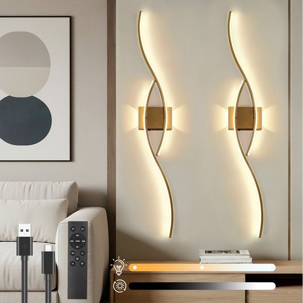 Lapalife Wandleuchte Akku Kabelloses Wandleuchte Innen, Wiederaufladbar, Dimmbar, LED Wandlampe mit Fernbedienung, Timer, Speicherfunktion