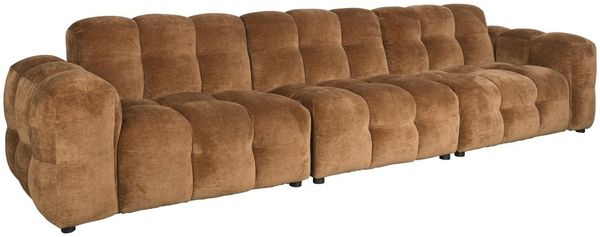HACKMAN 4,5-Sitzer Sofa Velours Cognac von DUTCHBONE