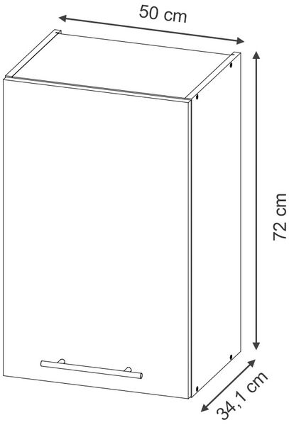 Hängeschrank Fame-Line Dunkelgrau 50 cm Vicco Bild 3