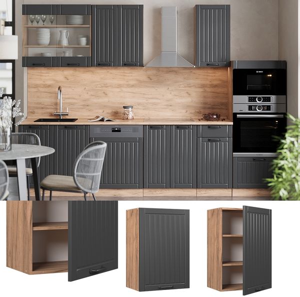 Hängeschrank Fame-Line Dunkelgrau 50 cm Vicco Bild 2