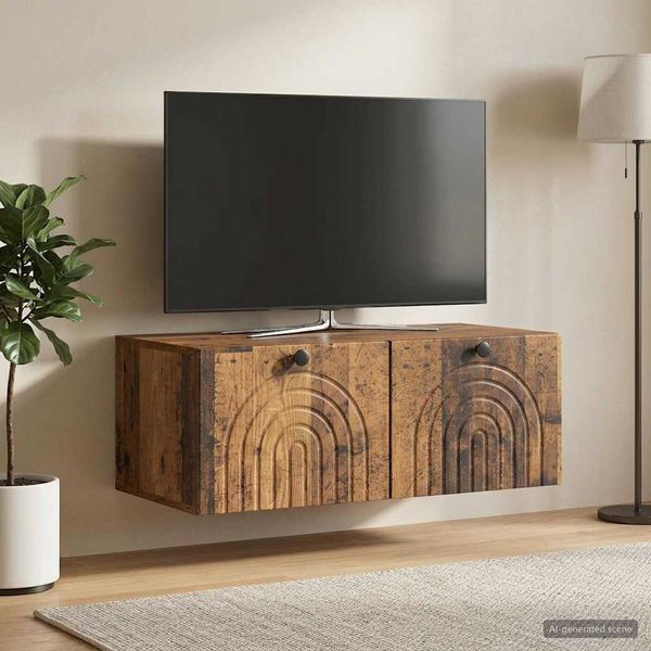 vidaXL Wandmontierter TV-Schrank Altholz 78,5 x 41 x 30 cm 898183