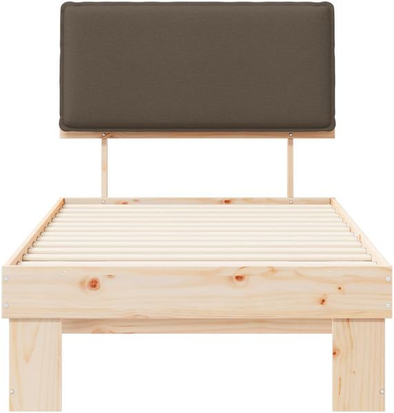 vidaXL Bettgestell mit gepolstertem Kopfteil Taupe 90 x 190 cm 877317 Bild 5