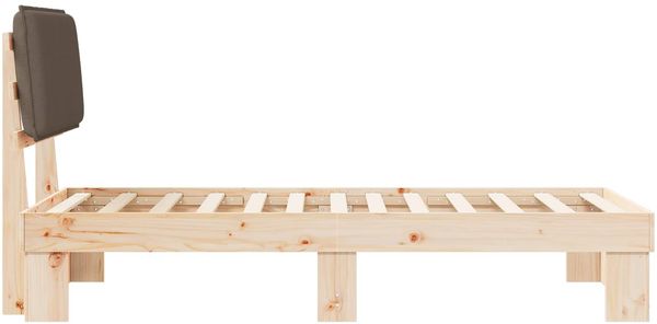 vidaXL Bettgestell mit gepolstertem Kopfteil Taupe 90 x 190 cm 877317 Bild 6