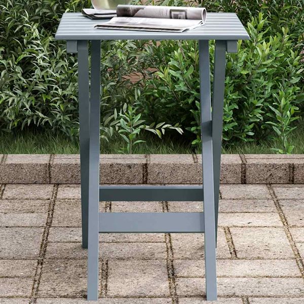 Gartentisch, Beistelltisch, Balkontisch Klappbar Grau Massivholz Pappel