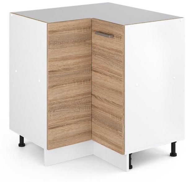 Vicco Küchenschrank R-Line Hängeschrank Unterschrank Küchenzeile Küchenunterschrank Arbeitsplatte, Möbel verfügbar in anthrazit und weiß (Sonoma ohne Arbeitsplatte, Eckunterschrank 87 cm)