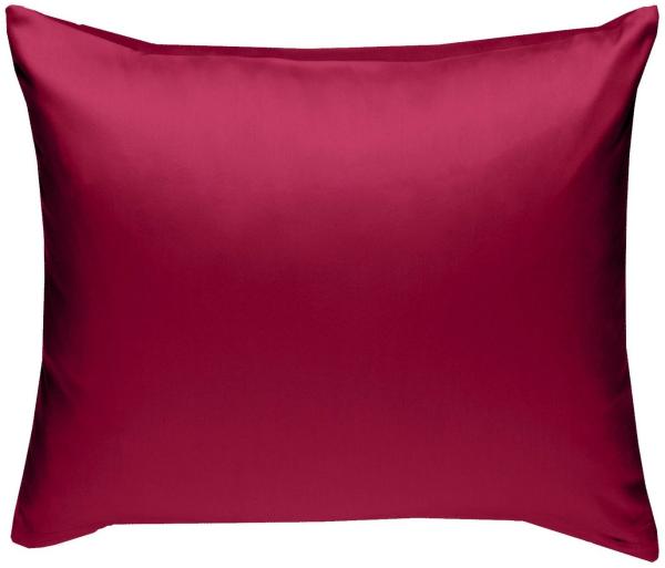 Bettwaesche-mit-Stil Mako-Satin / Baumwollsatin Bettwäsche uni / einfarbig pink Kissenbezug 50x50 cm