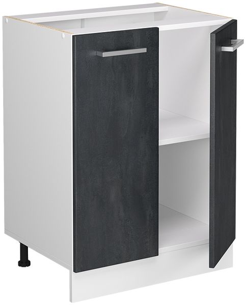 Küchenunterschrank R-Line Schwarz Beton 60 cm AP Eiche Vicco Bild 4