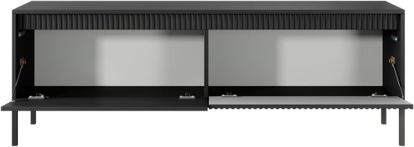 AX LIVING Trentinis 153 2T Schwarzes TV Board, 153,5 cm, geriffeltes Bild 4