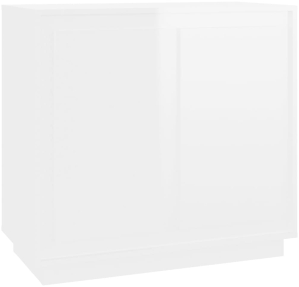 vidaXL Sideboard Hochglanz-Weiß 80x34x75 cm Holzwerkstoff 819886