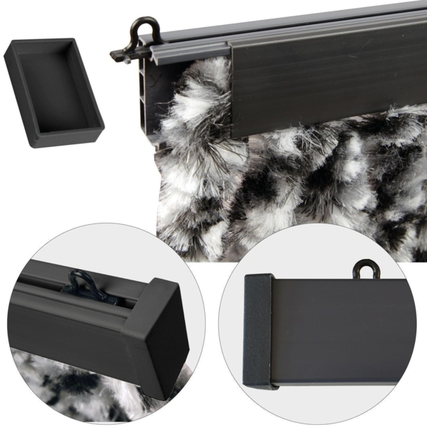 Flauschvorhang in Sondergröße - Türvorhang Breite: 140cm - Länge: 300cm, Braun Bild 5