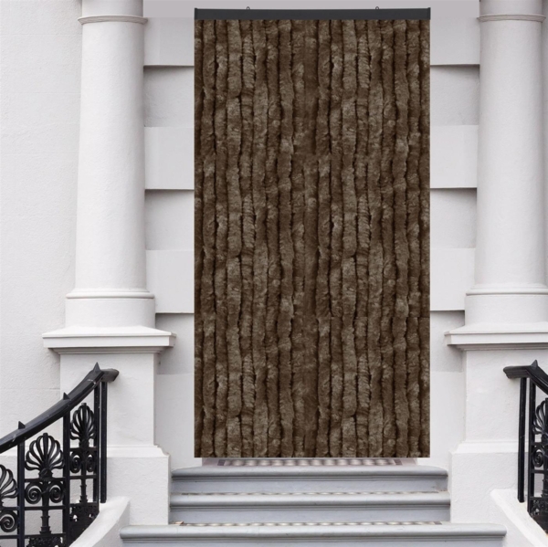 Flauschvorhang in Sondergröße - Türvorhang Breite: 140cm - Länge: 300cm, Braun Bild 2