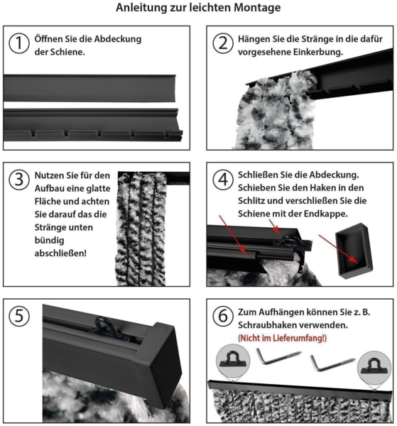 Flauschvorhang in Sondergröße - Türvorhang Breite: 140cm - Länge: 300cm, Braun Bild 7