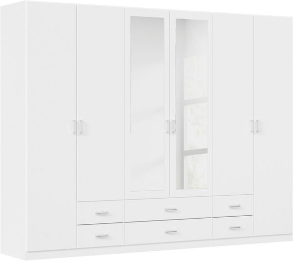 rauch Kleiderschrank Schrank Garderobe Ankleide GAMMA Breiten 181/271 cm (in 3 Ausstattungen BASIC/CLASSIC/PREMIUM (inkl. SOFT-CLOSE-Funktion) verschiedene Griff-Varianten, mit Spiegel TOPSELLER MADE IN GERMANY