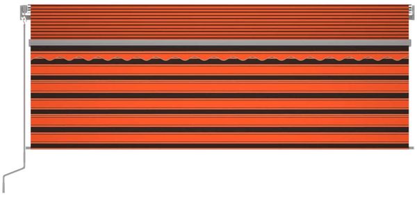 vidaXL Gelenkarmmarkise Automatisch mit Jalousie 4,5x3 m Orange & Braun Bild 3