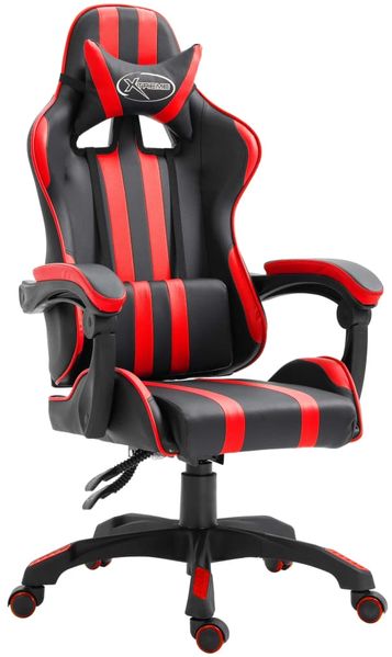 Gaming-Stuhl, Schreibtischstuhl, Bürostuhl Rot Kunstleder