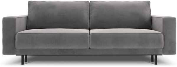 Micadoni Sofa Caro 3-Sitzer Samt Hellgrau 140x200