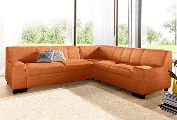 DOMO collection Ecksofa Norma, moderne Armlehnen, zeitlos und elegant, Breite 247cm, L-Form, wahlweise mit Bettfunktion