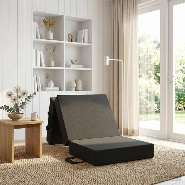 vidaXL Klappsofa Bett 90 x 63 x 45 cm Dunkelgrau 900149