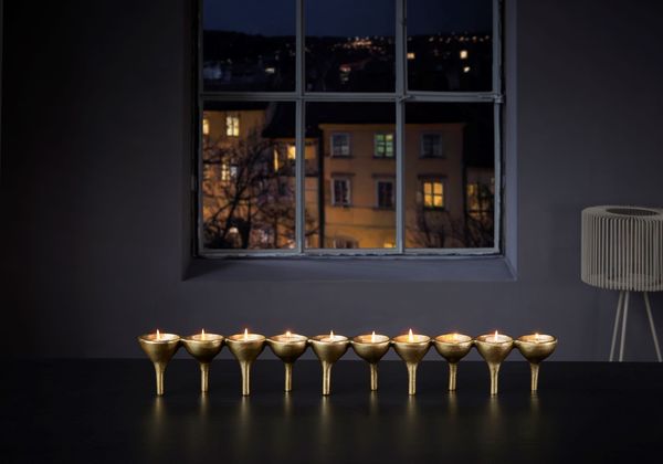 BEAUFORT 10er Teelichthalter gold