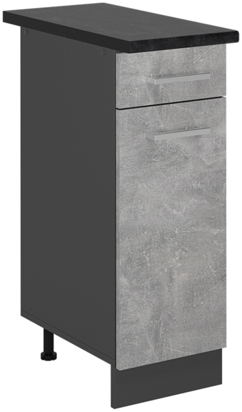 Küchenunterschrank R-Line Beton 30 cm , AP Anthrazit Vicco