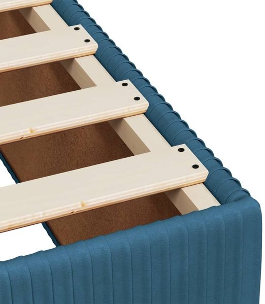 vidaXL Boxspringbett mit Matratze Blau 140x200 cm Samt 3287774 Bild 10