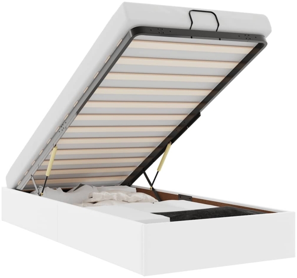 vidaXL Ottoman-Bett ohne Matratze Weiß 80x200 cm Kunstleder 3310770