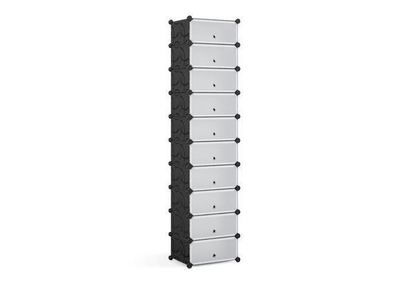 Mondeer Schuhschrank Schuhschrank (10 Fächer) mit Tür, Staub- und Wasserabweisend, für 20-42 Paar Schuhe