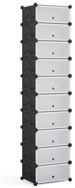 Mondeer Schuhschrank Schuhschrank (10 Fächer) mit Tür, Staub- und Wasserabweisend, für 20-42 Paar Schuhe Bild 4