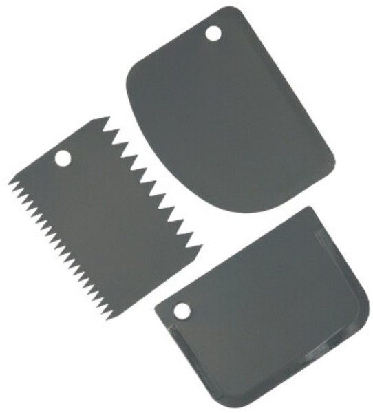 3-teiliges Teigschaber-Set – Perfekt zum Glätten, Schneiden & Dekorieren