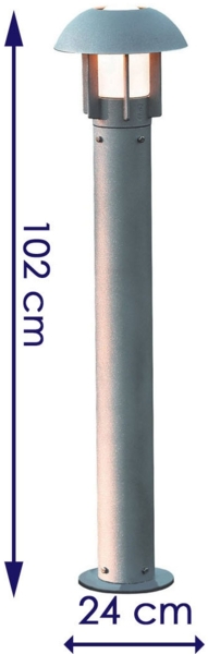 KONSTSMIDE Heimdal Wegeleuchte silber grau 24x102x24cm Bild 2