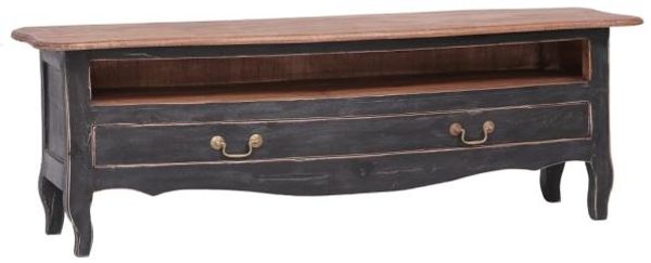 vidaXL TV-Schrank 120x30x40 cm Schwarz Altholz Massiv 283901