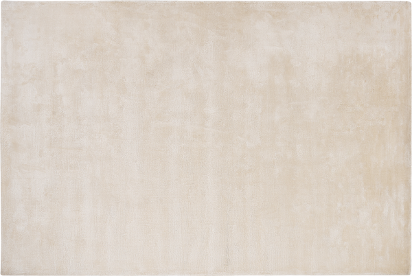 Teppich Viskose hellbeige 140 x 200 cm Kurzflor GESI II