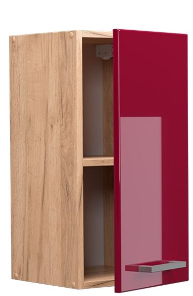 Vicco Küchenschrank Küchenzeile R-Line, Bordeaux Hochglanz, Hängeschrank 30 cm Bild 4