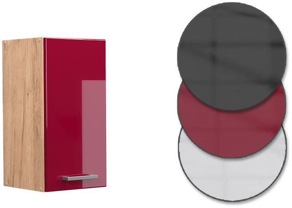 Vicco Küchenschrank Küchenzeile R-Line, Bordeaux Hochglanz, Hängeschrank 30 cm Bild 6