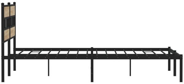 vidaXL Metallbett ohne Matratze Sonoma-Eiche 180x200 cm 4017106 Bild 5