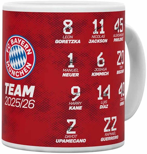FC Bayern München Tasse FC Bayern München I Tasse Signature 2025-26I Rot, Keramik