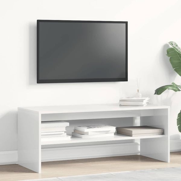vidaXL TV-Schrank Hochglanz-Weiß 100x40x40 cm Holzwerkstoff 861118 Bild 3