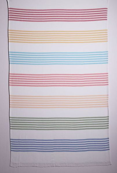 Dormabell Hamamtuch Wellnesstuch Strandtuch Saunatuch Streifen multi 100x180 cm