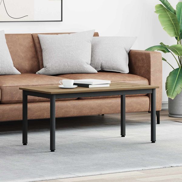 vidaXL Couchtisch Kunsthandwerk Eiche 100 x 50 x 45 cm Holzwerkstoff 892577