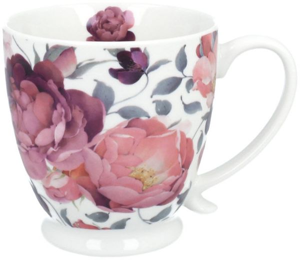 DUO Becher mit Fuß SPRING ROSES WHITE, 510 ml, New Bone China Porzellan