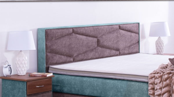 Meisterbetten Boxspringbett Fabi 140x200 in DS-Azurro in DS-Sand, Matratzenbezug Nano, Komfortschaum-Topper Bild 6