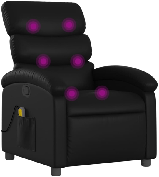 vidaXL Massage-Relaxsessel, Kunstleder, Schwarz 3205847