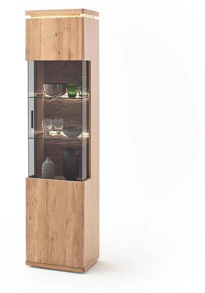 Beistellschrank >Barceloni< in Balkeneiche Bianco aus Holz - 50x204x37cm (BxHxT)