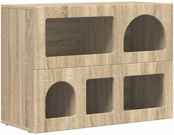 vidaXL Sideboard Sonoma-Eiche 80,5 x 35 x 59 cm Holzwerkstoff 891326