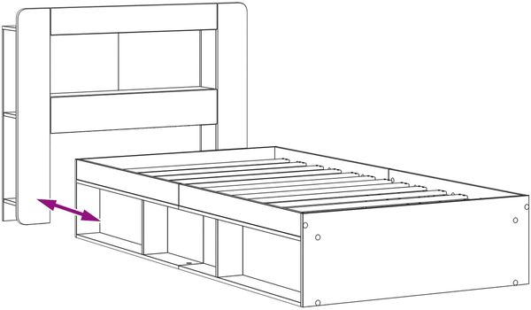 vidaXL Bettgestell mit Stauraum Artisan-Eiche 100 x 200 cm 3433446 Bild 8