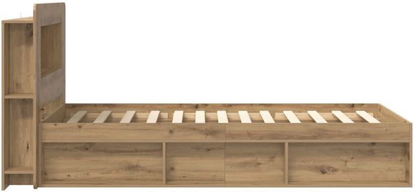 vidaXL Bettgestell mit Stauraum Artisan-Eiche 100 x 200 cm 3433446 Bild 4