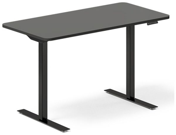 Höhenverstellbarer Tisch DNA Anthrazit 1200x600 mm 2-Bein/schwarz