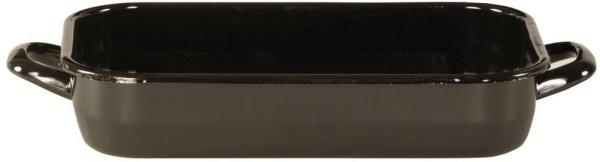 Karl Krüger Vierkantpfanne, Emaille schwarz, Ø 36 cm