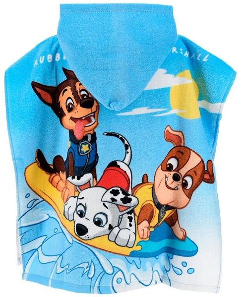 PAW PATROL Strandtücher PAW PATROL Kinder Badeponcho mit Kapuze Mädchen Lila