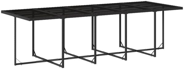 vidaXL 15-tlg. Garten-Essgruppe mit Kissen Schwarz Poly Rattan 3210991 Bild 4